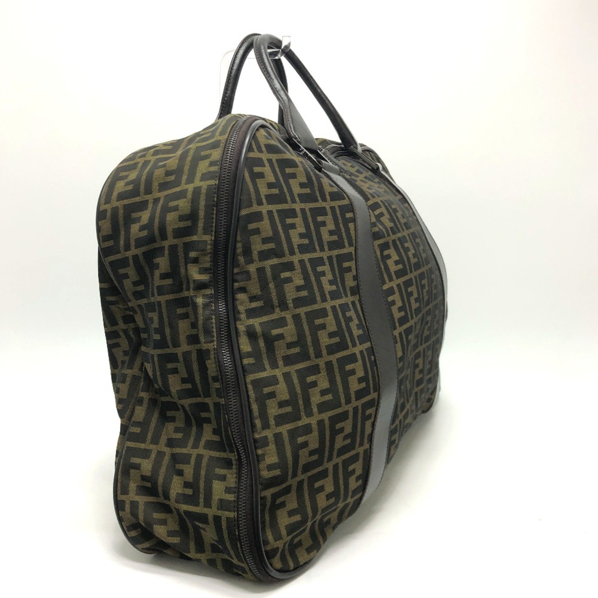 Fendi Zucca FF logo Bag Duffle Bag Brown