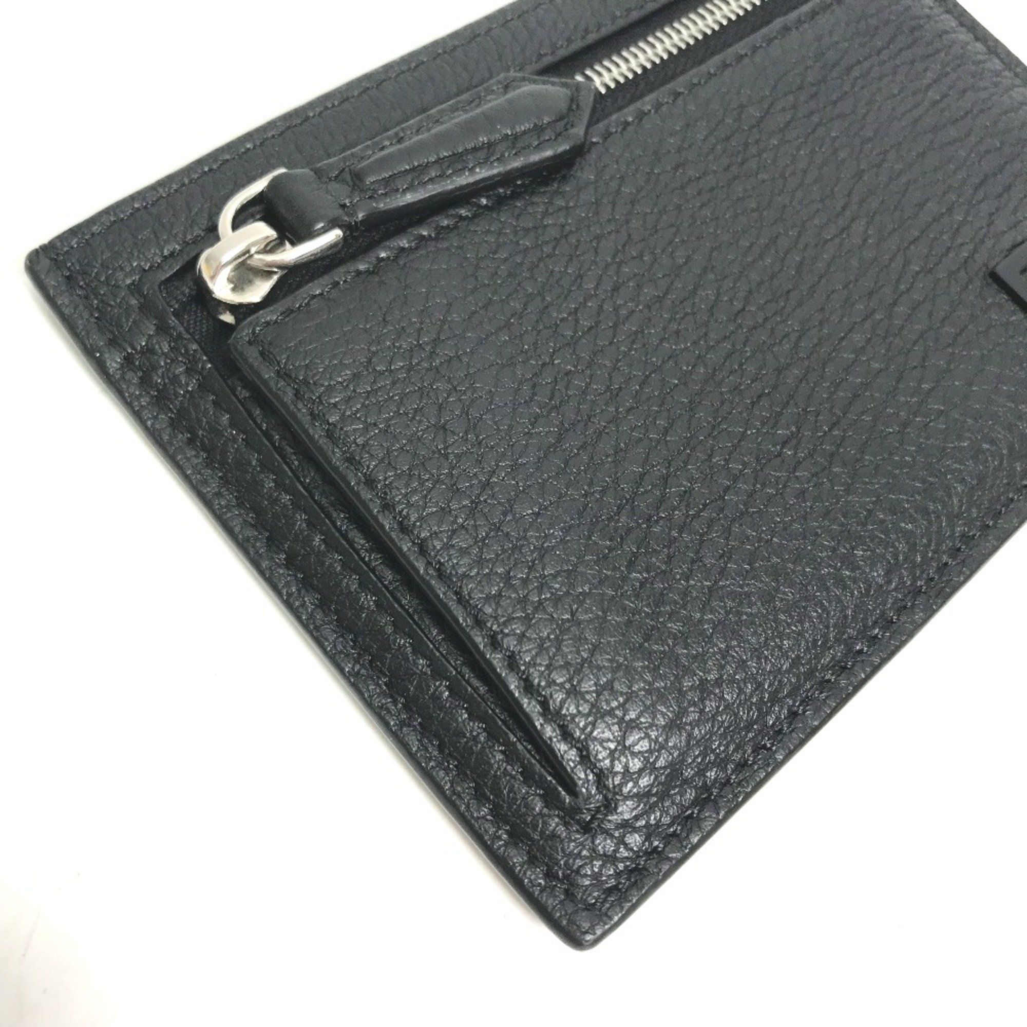 Fendi 7M0310 Fragment case Coin Compartment Wallet coin purse Black