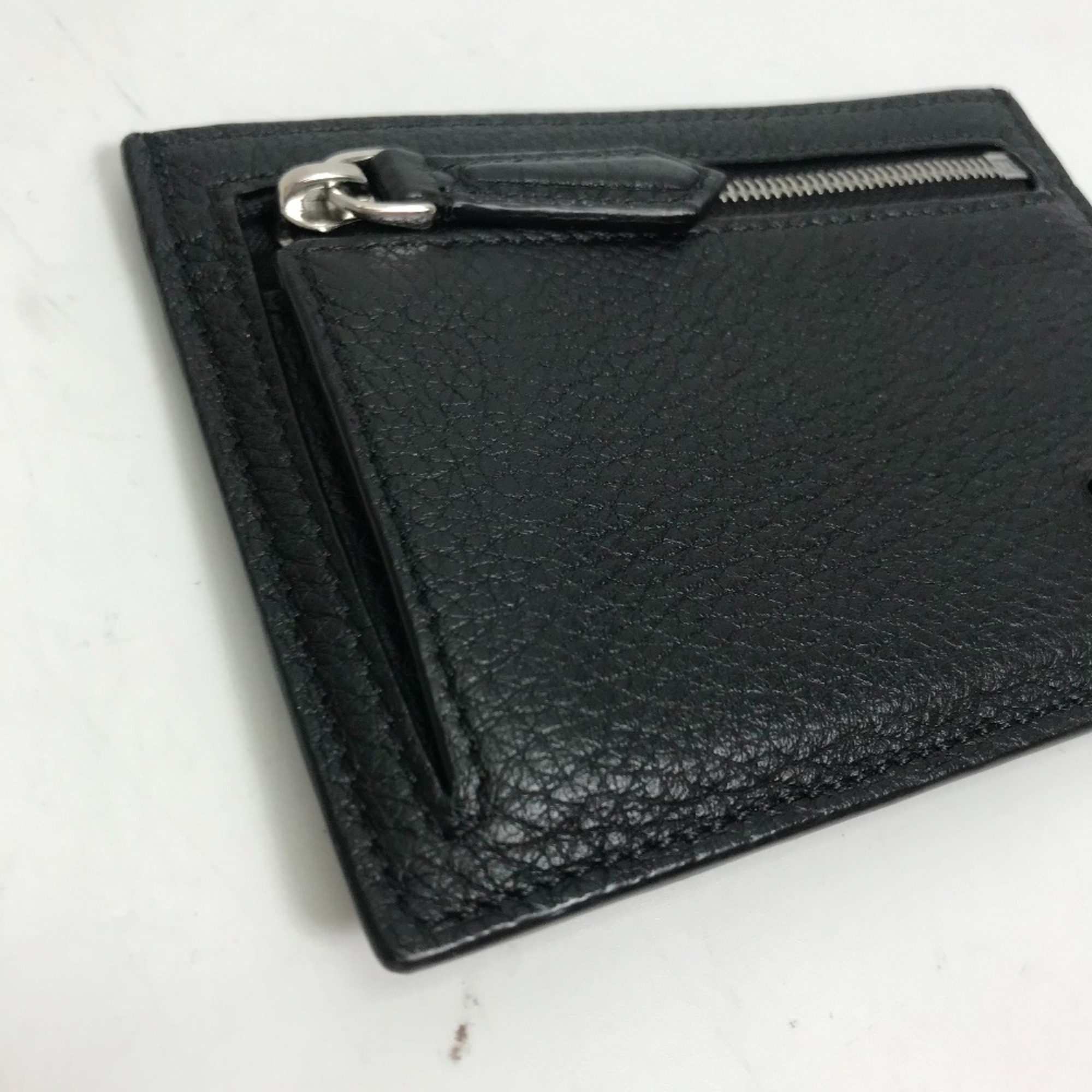 Fendi 7M0310 Fragment case Coin Compartment Wallet coin purse Black