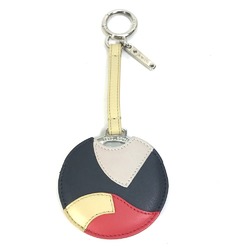 Fendi 7AR455 Key Holder Key Ring Small Accessories Bag Charm Black x Red x Beige