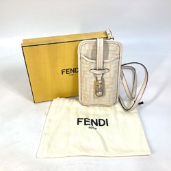 Fendi 7AS131 Smartphone case Orlock Shoulder Bag Crossbody Pouch Beige