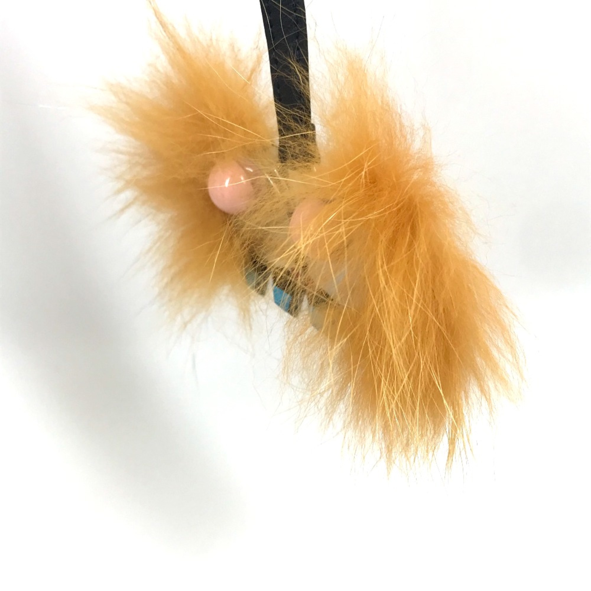 Fendi 7AR541 fur Key Holder Bag Charm Multicolore