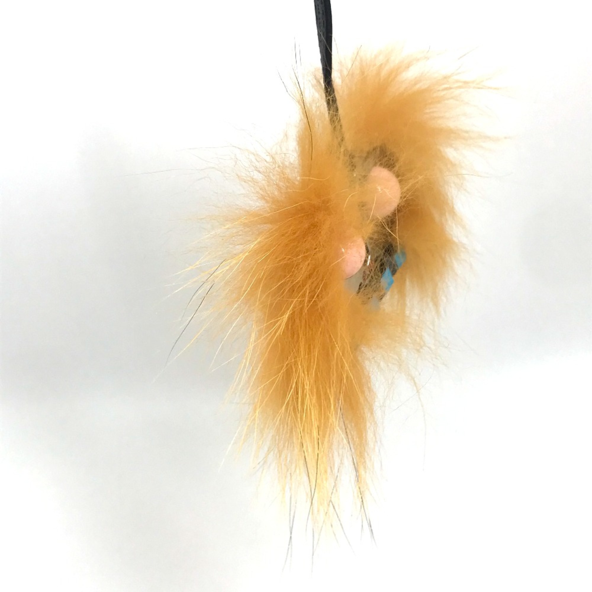 Fendi 7AR541 fur Key Holder Bag Charm Multicolore