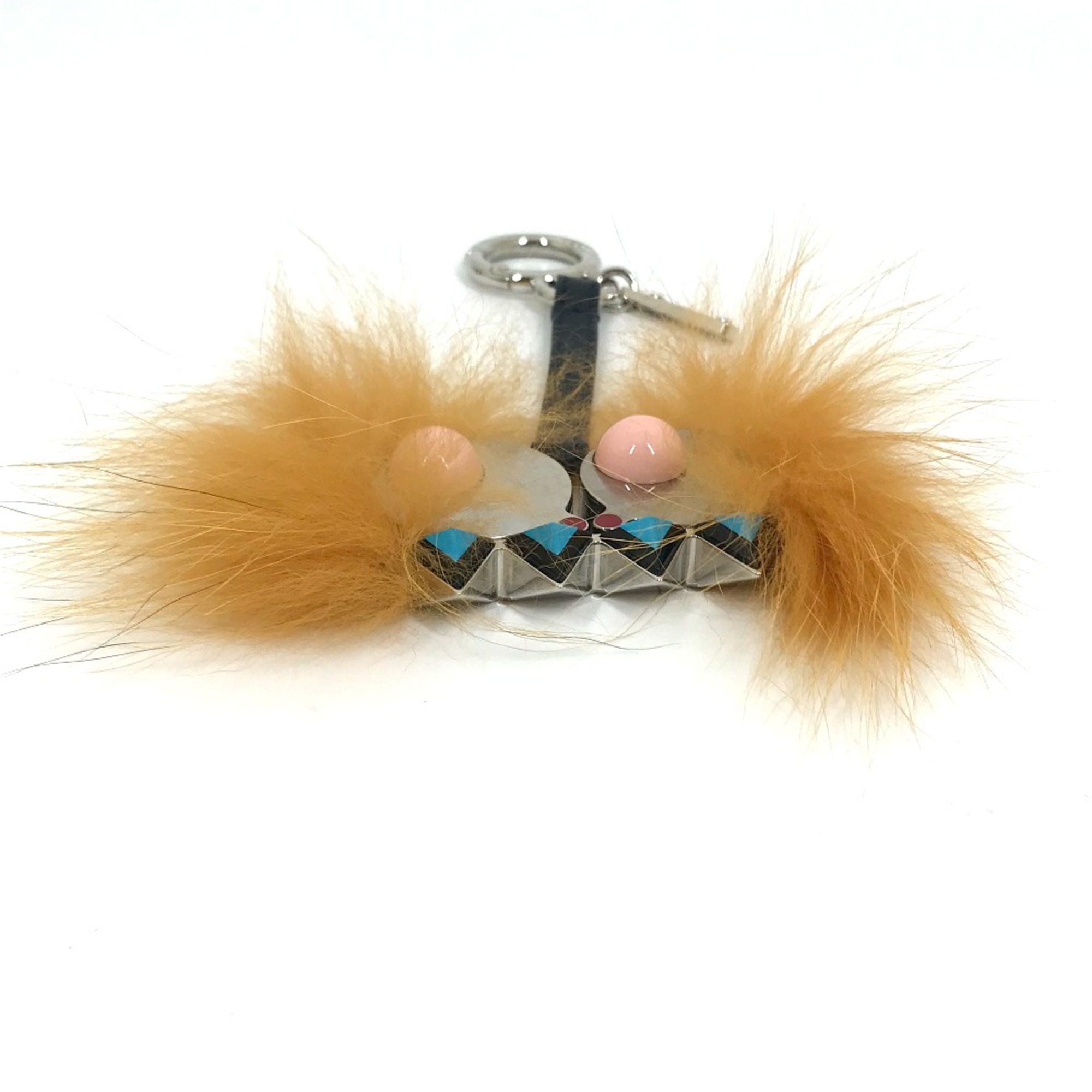 Fendi 7AR541 fur Key Holder Bag Charm Multicolore