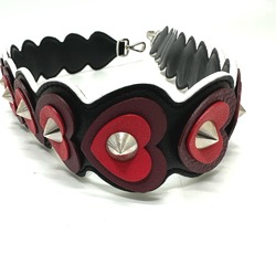 Fendi Heart studs Shoulder strap Black Red