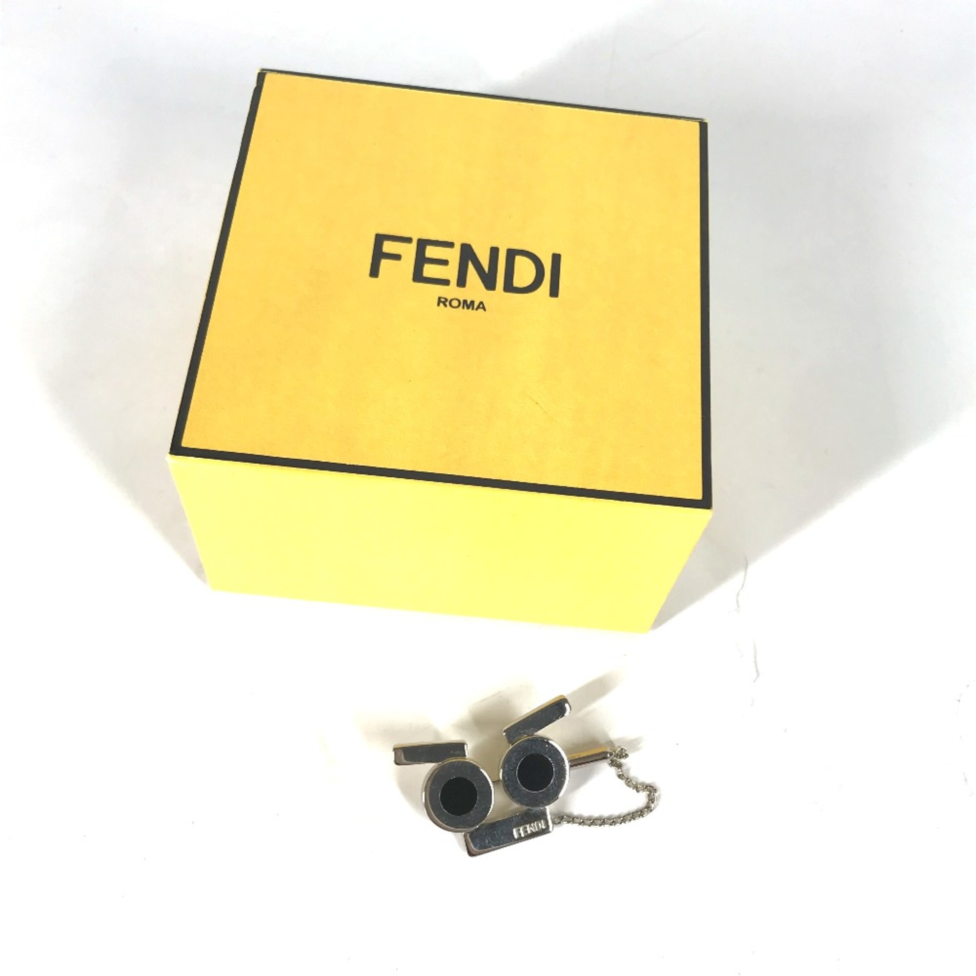 Fendi Accessories Brooch Silver Black