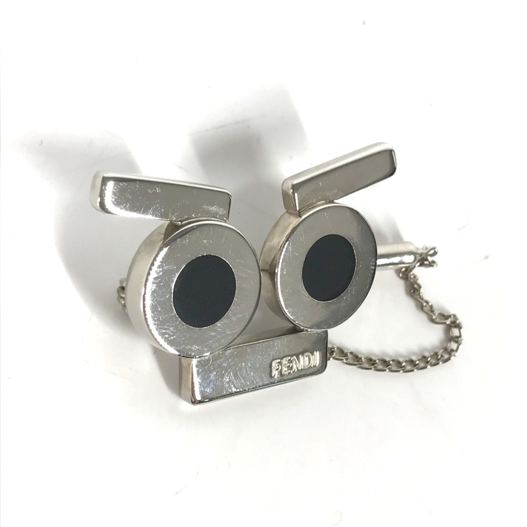 Fendi Accessories Brooch Silver Black