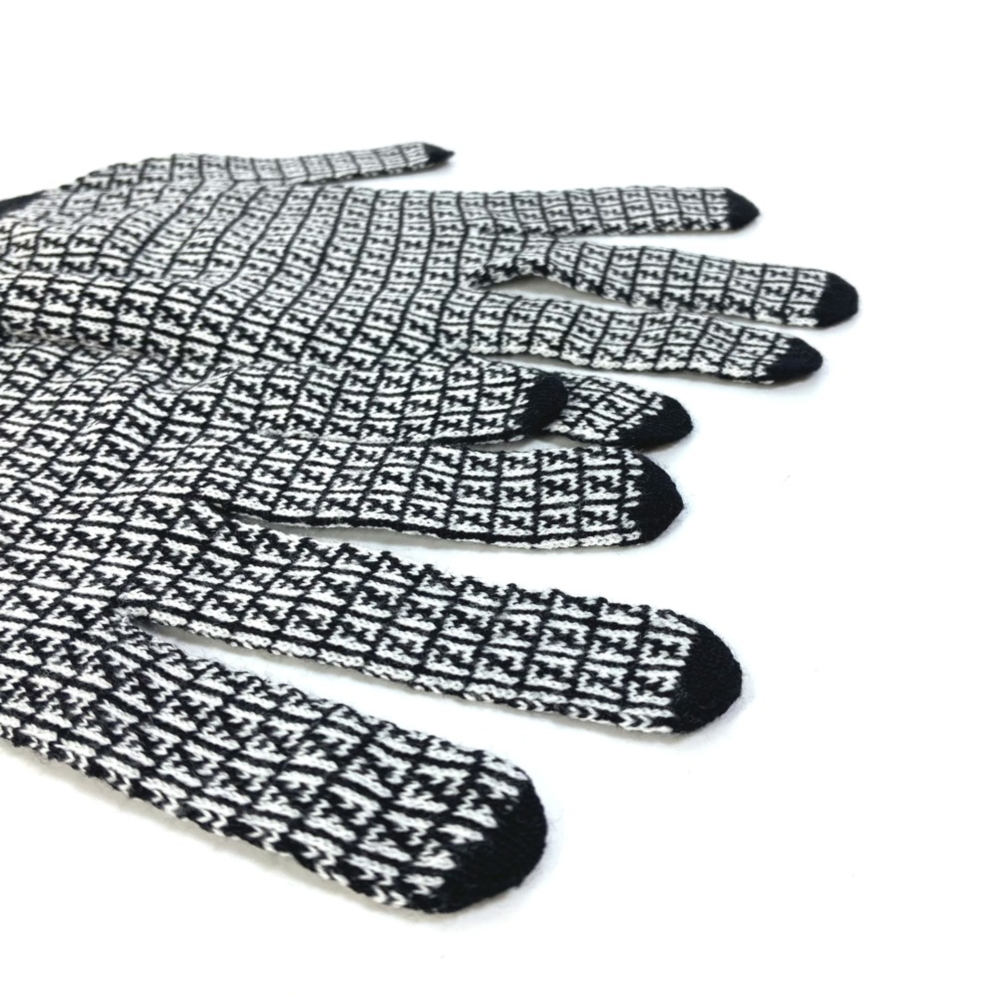 Fendi FXY010 gloves Glove Black White