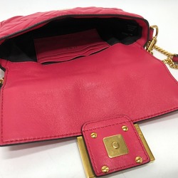 Fendi 8BS017 FF Chain 2WAY bag Shoulder Bag pink GoldHardware