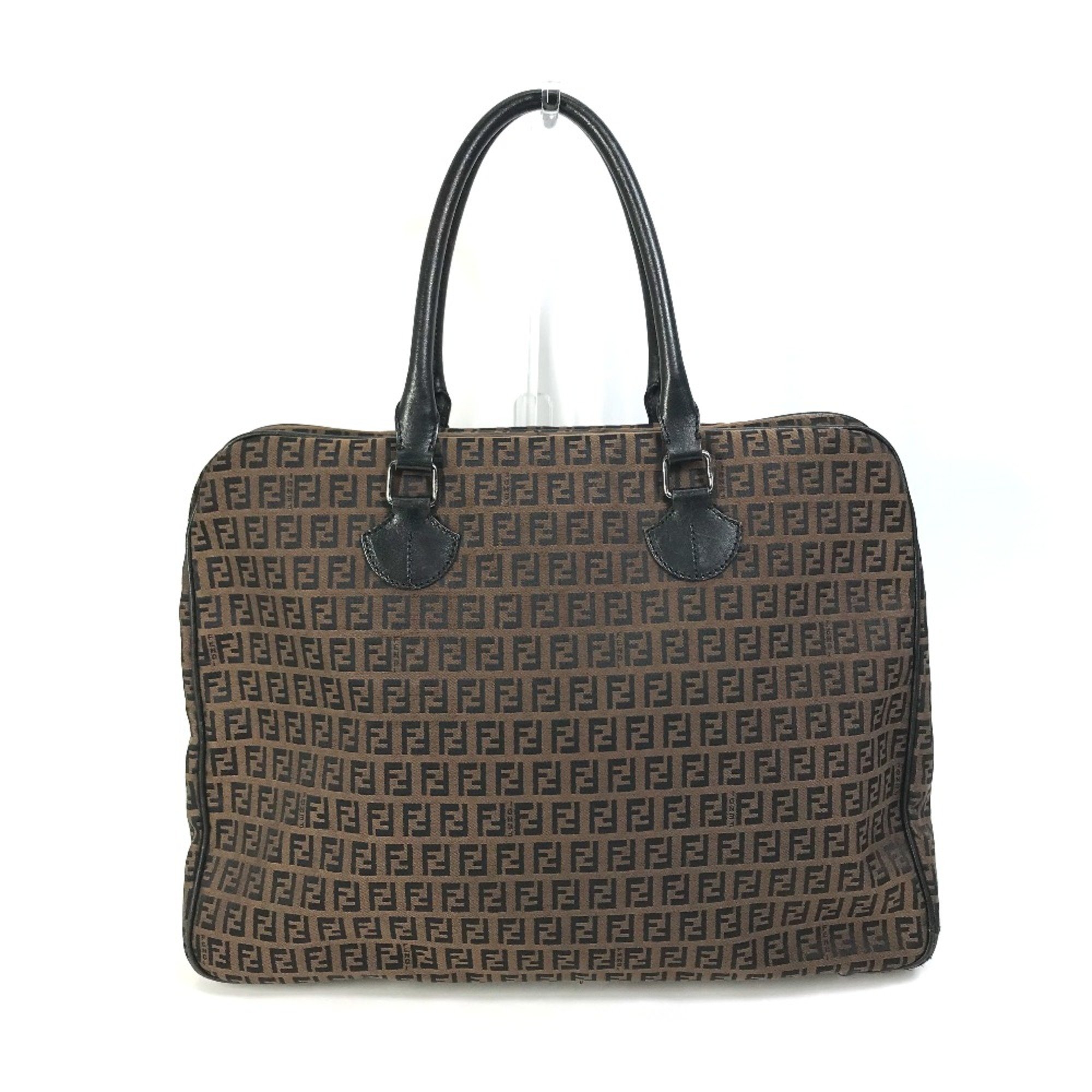 Fendi Zucchino Bag Duffle Bag Hand Bag Brown