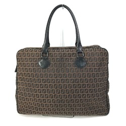 Fendi Zucchino Bag Duffle Bag Hand Bag Brown