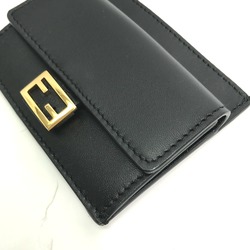 Fendi 8M0423 Coin Compartment Wallet coin purse Black Gold