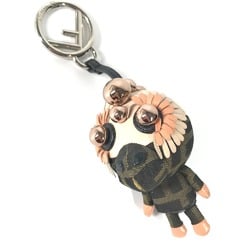 Fendi Zucca Bag Charm Key Holder Brown