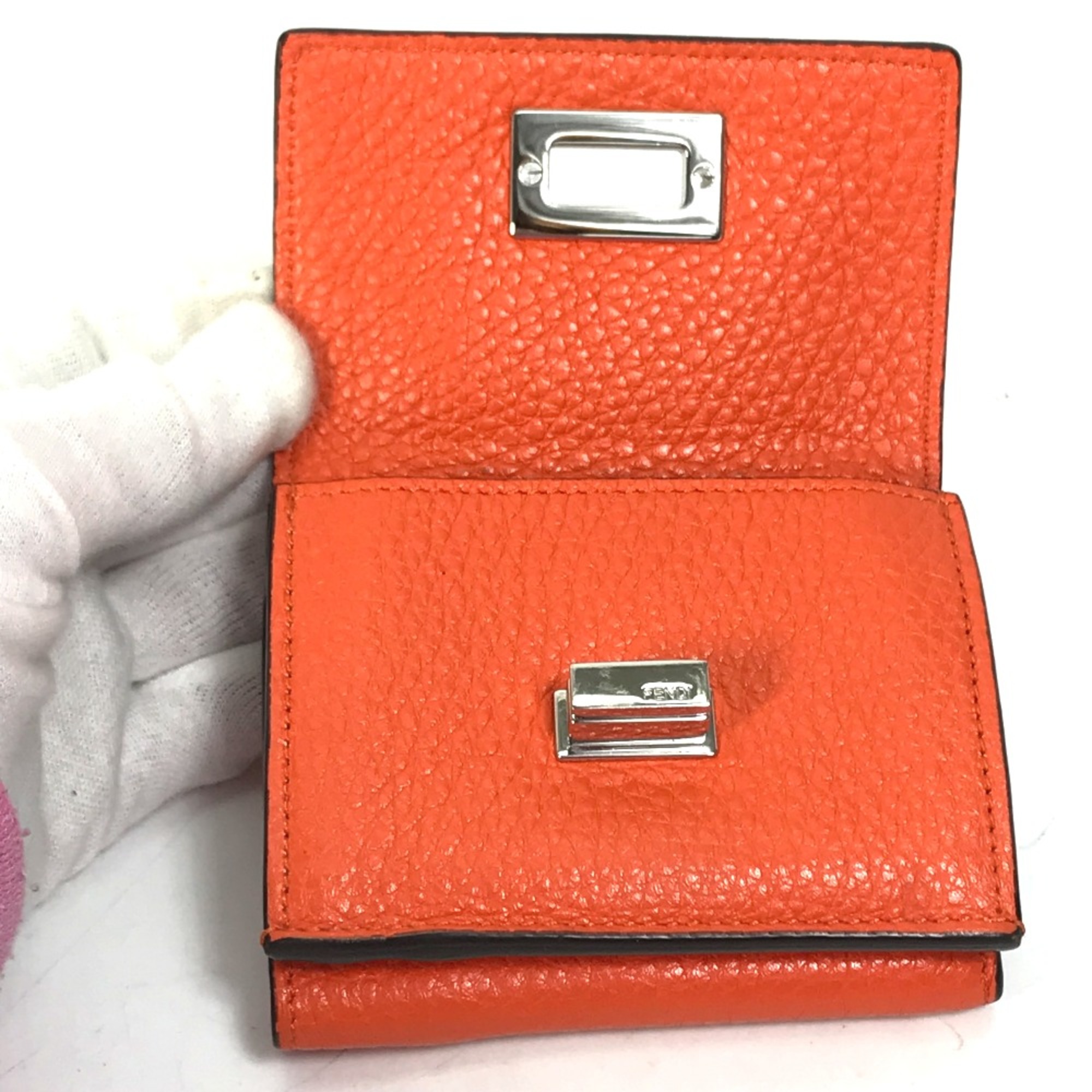 Fendi 8M0426 Wallet Trifold wallet Orange