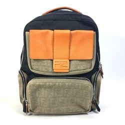 Fendi 7VZ048 Backpack Bag Backpack Black orange x khaki