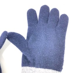 Fendi FXY010 Check Bicolor Glove gloves Navy gray