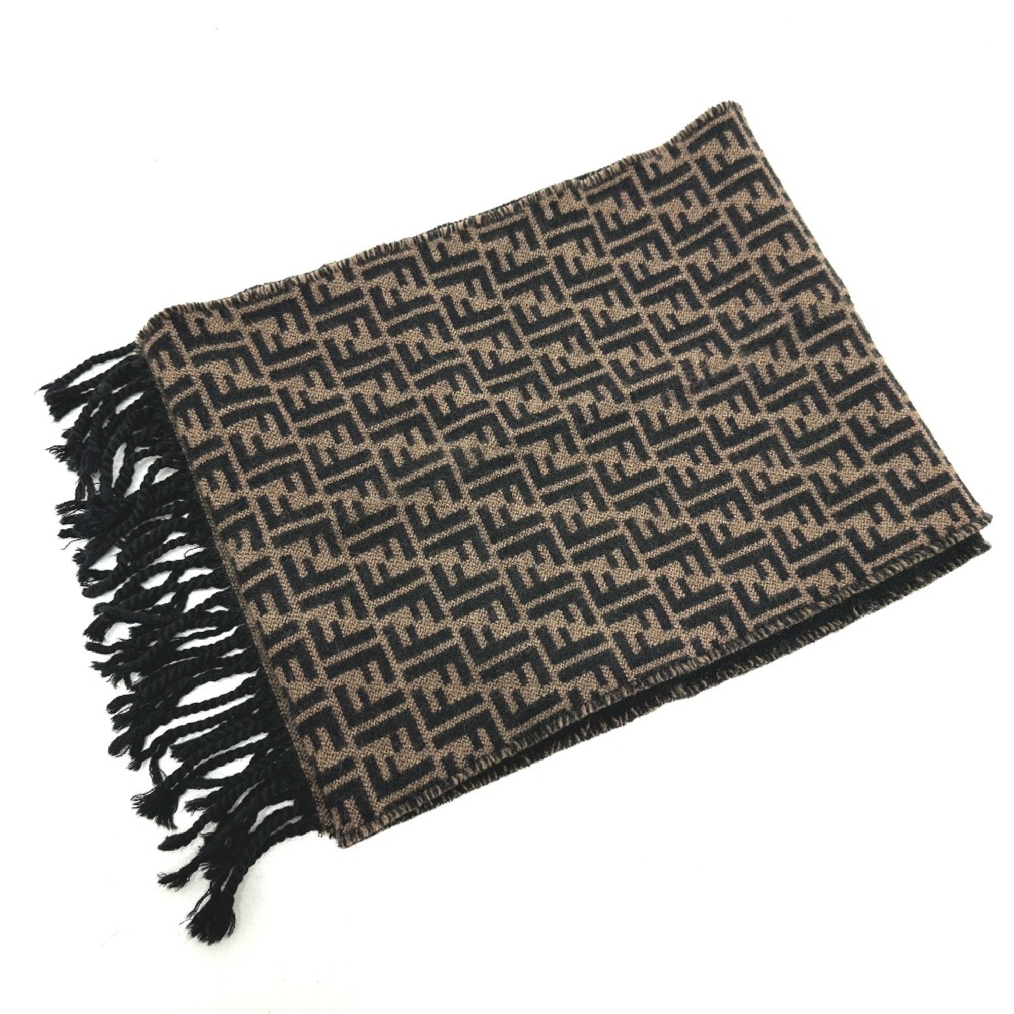 Fendi FXS366 Scarf Brown Black