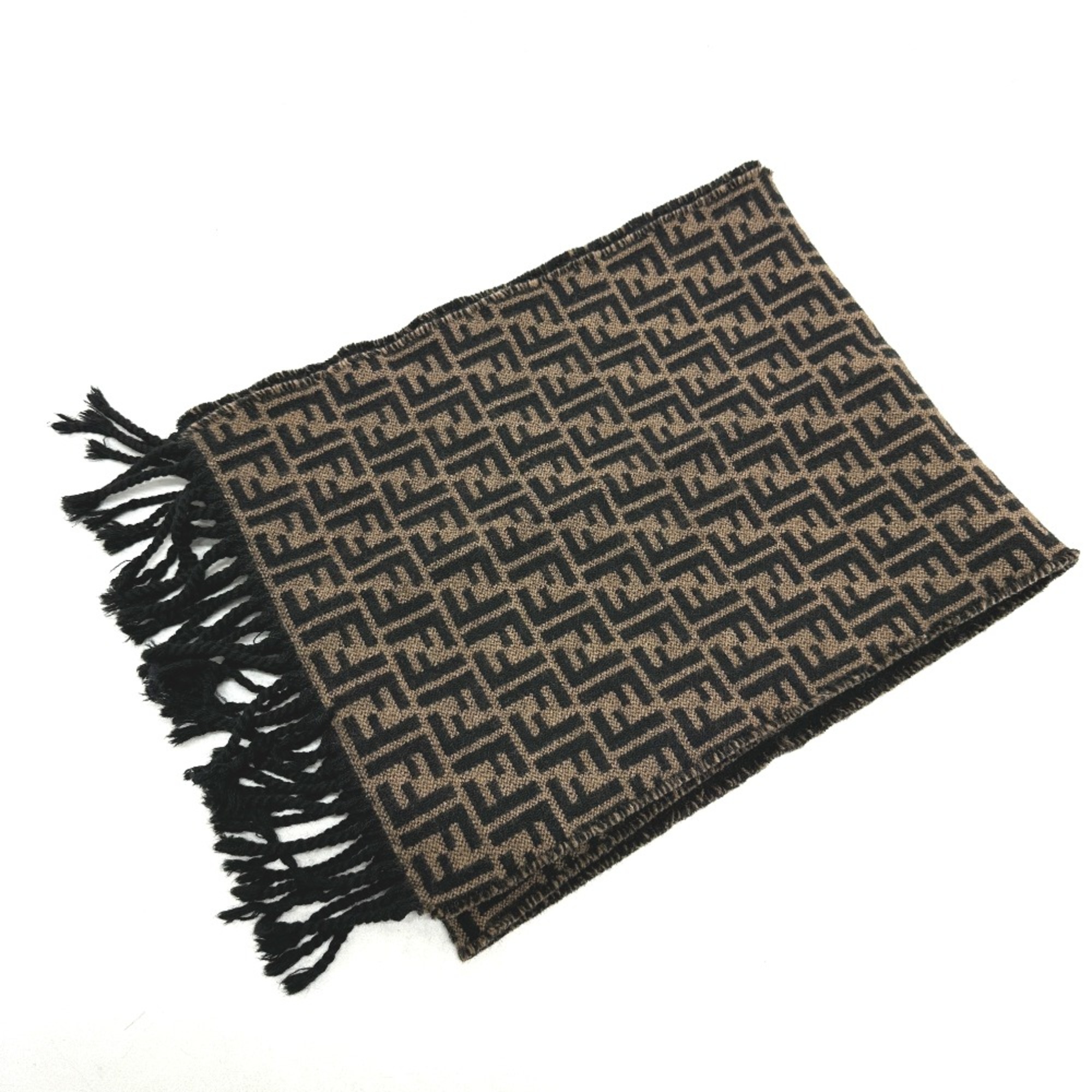 Fendi FXS366 Scarf Brown Black