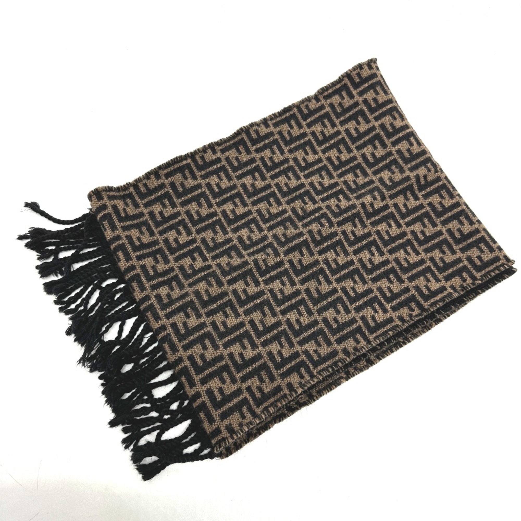 Fendi FXS366 Scarf Brown Black