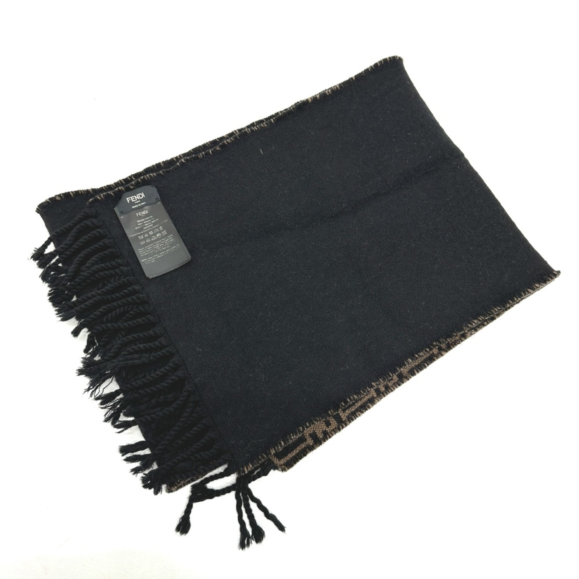 Fendi FXS366 Scarf Brown Black