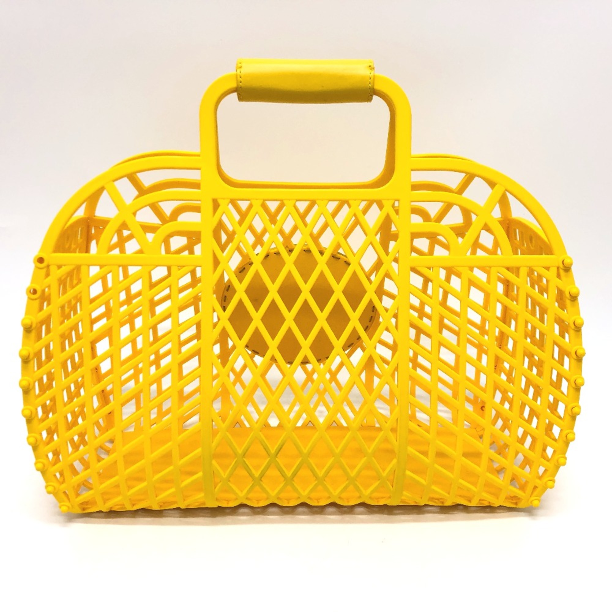 Fendi 8BH389 Basket bag Hand Bag yellow GoldHardware