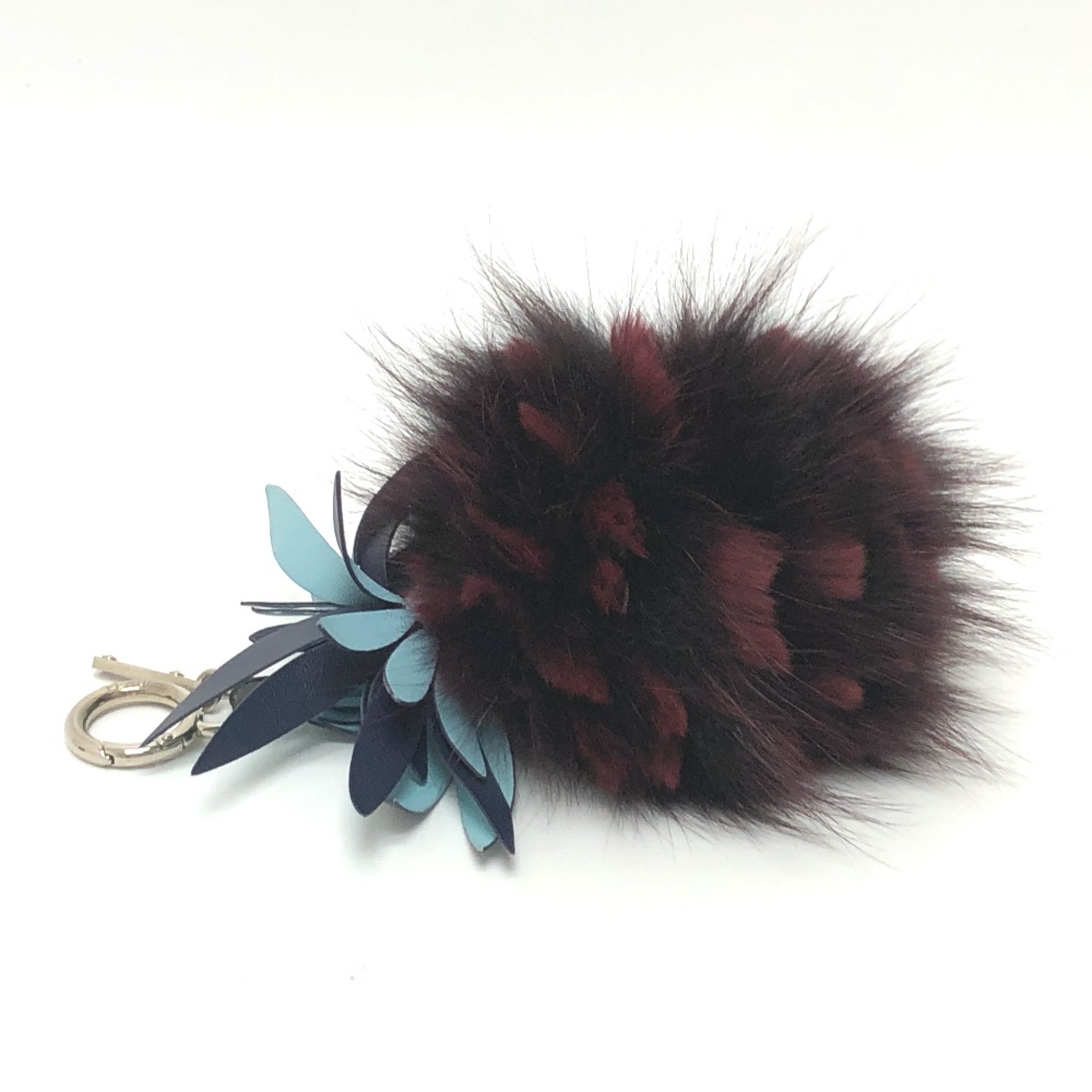 Fendi 7AR677 fruits Key Holder Bag Charm wine-red blue