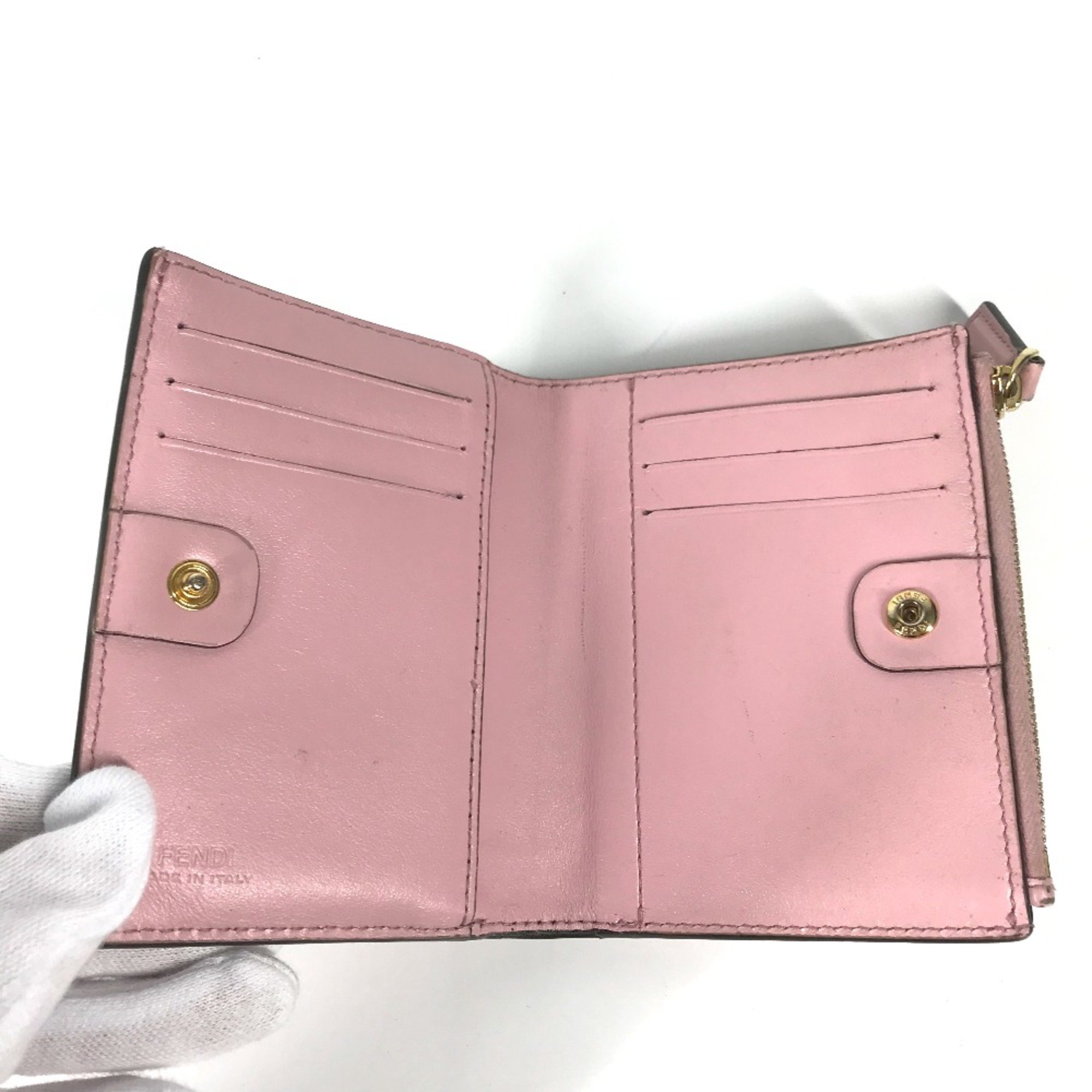 Fendi 8M0447 Compact wallet Folded wallet pink