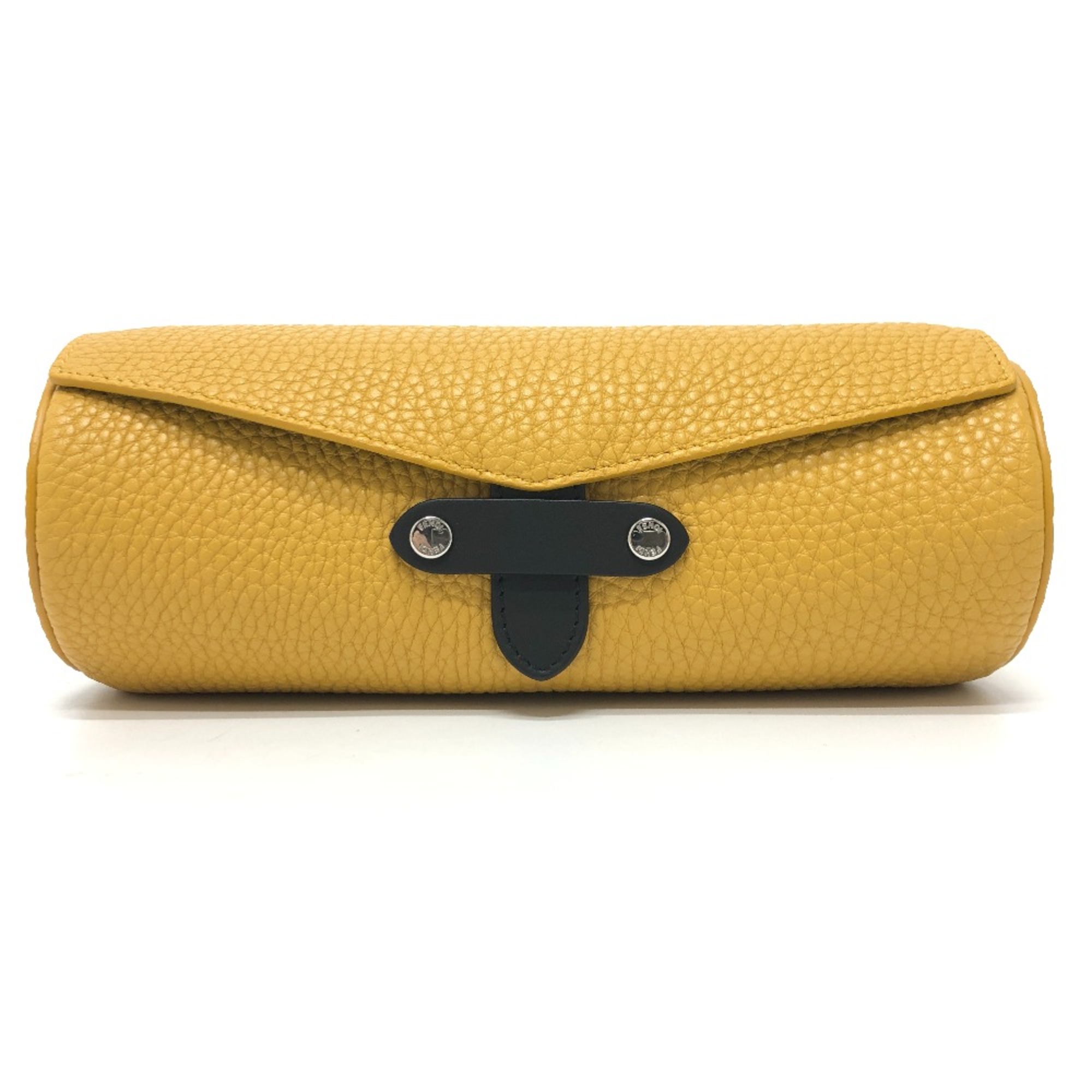 Fendi 7AS073 Watch case Watch case Accessory case yellow Black SilverHardware eLADY Globazone