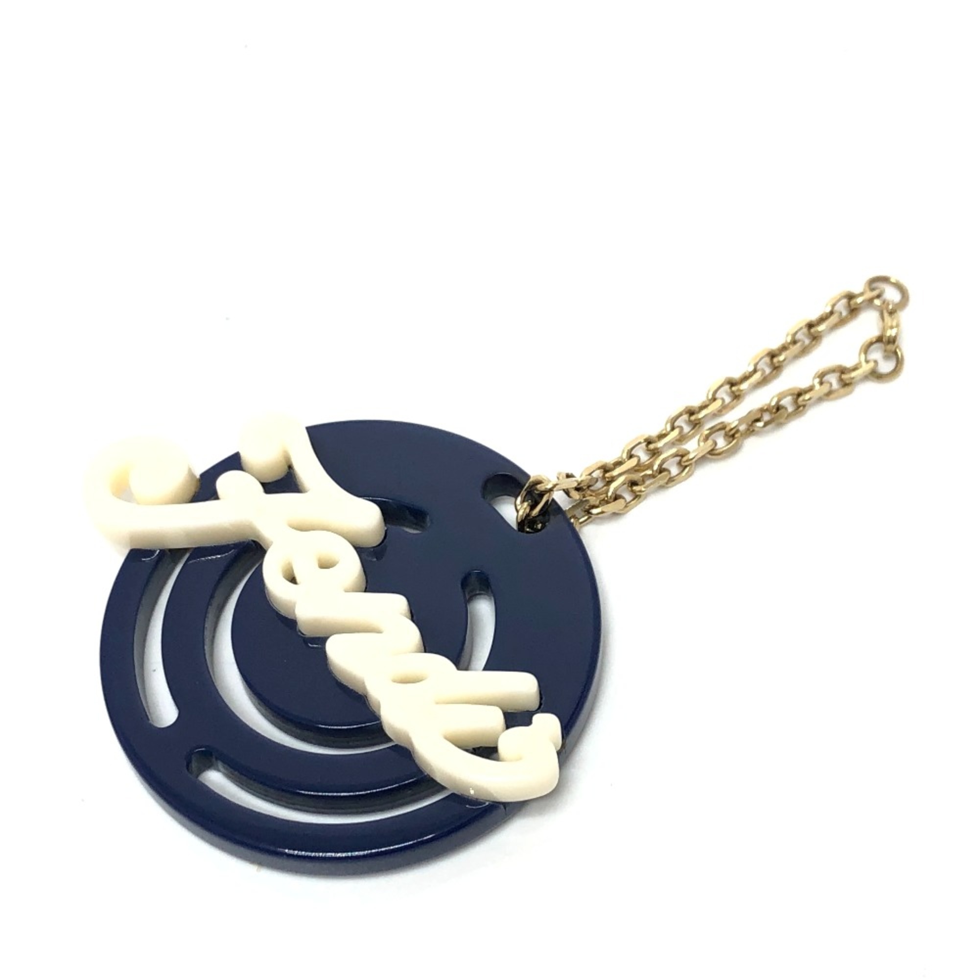 Fendi Big logo Bag Charm accessories Key Holder blue White/GoldHardware