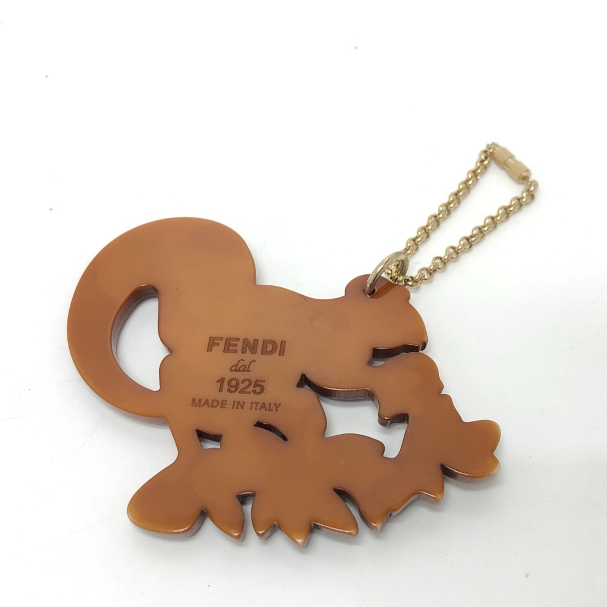 Fendi Squirrel Bag Charm Accessories Accessories Key Holder Brown GoldHardware