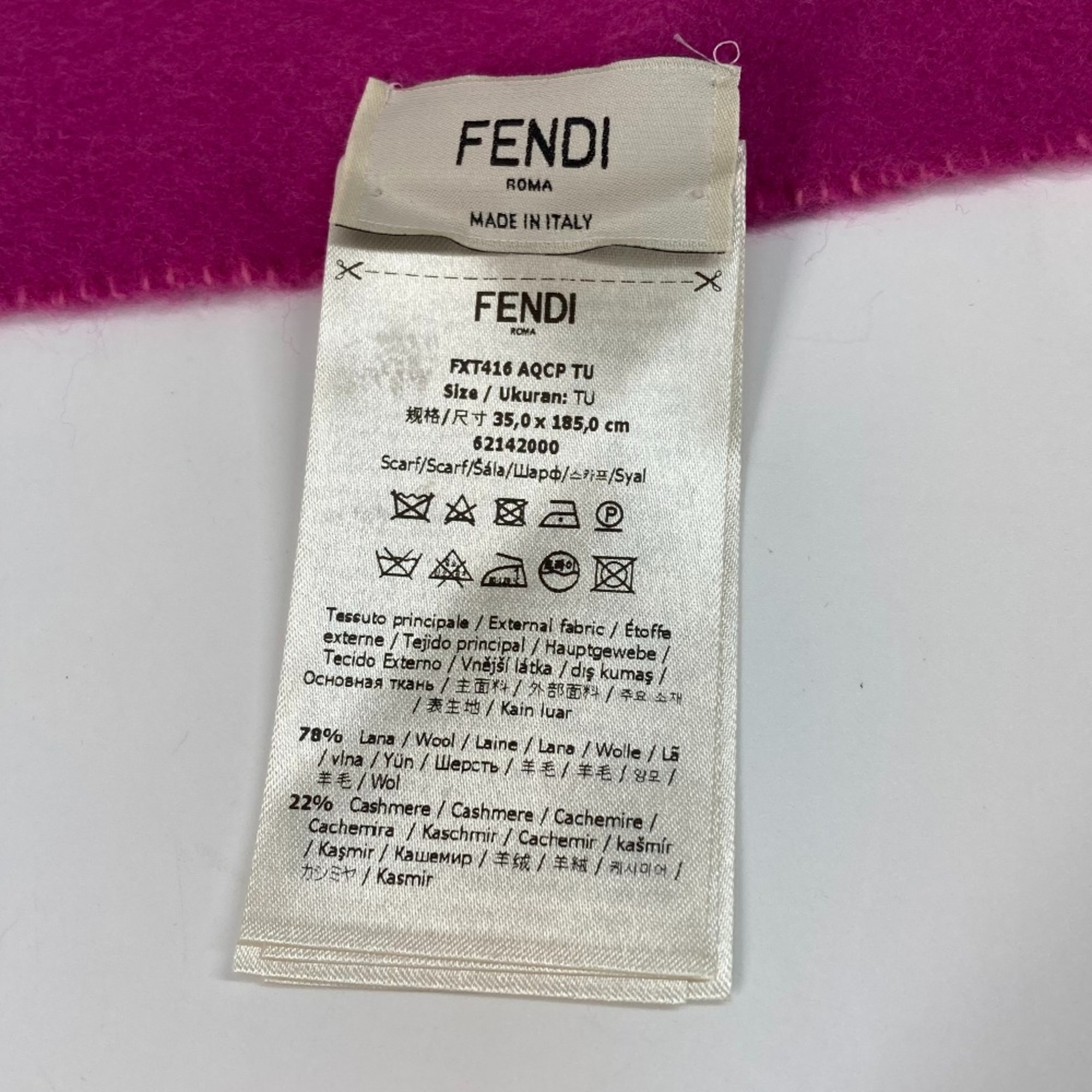 Fendi FXT416 fringe Scarf pink