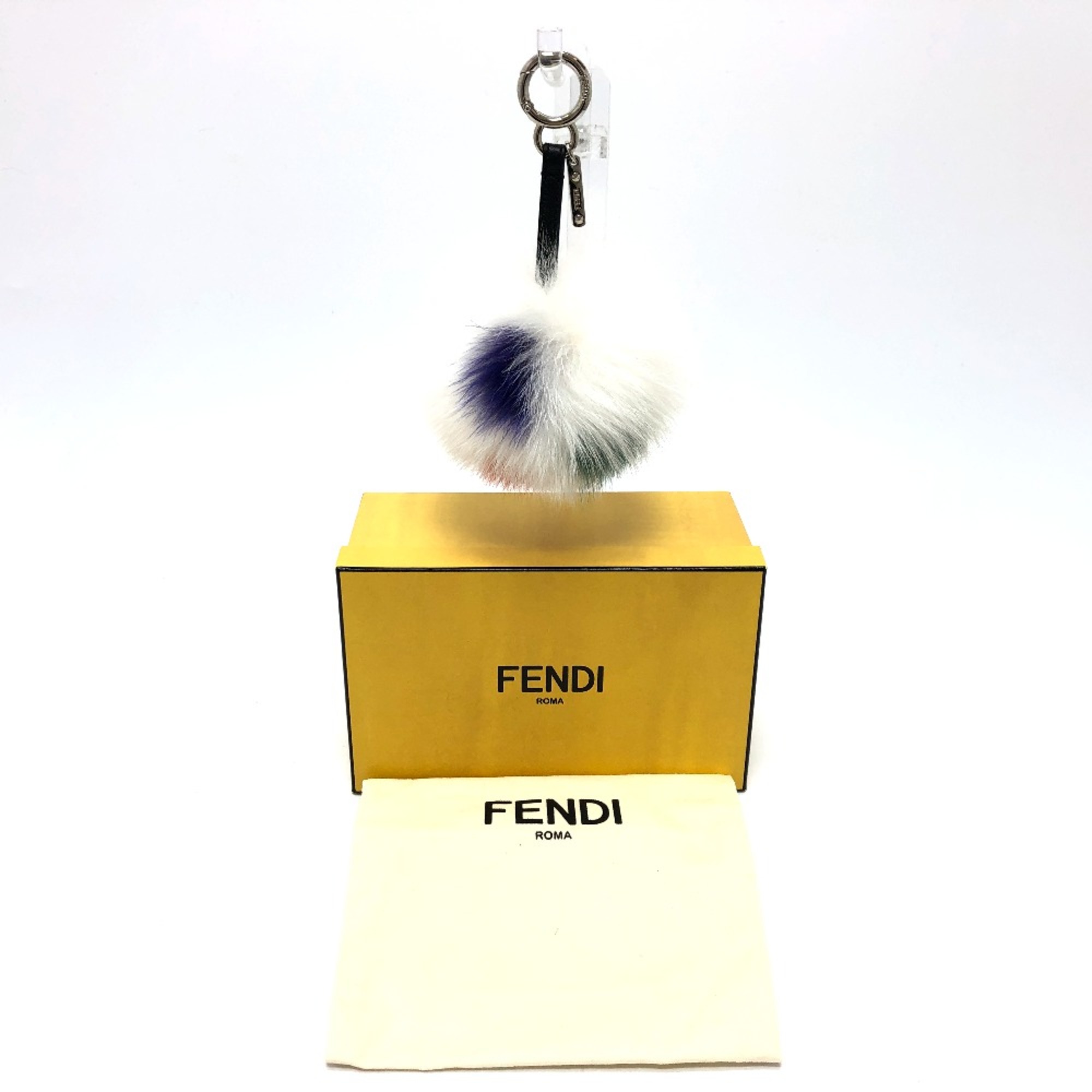 Fendi Key Holder Accessories Accessories Bag Charm White Multicolore/Black/SilverHardware