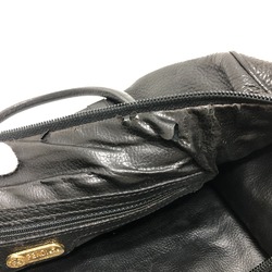 Fendi FF logo Hand Bag Duffle Bag Black GoldHardware