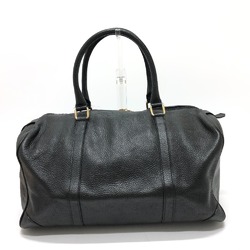 Fendi FF logo Hand Bag Duffle Bag Black GoldHardware