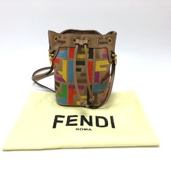 Fendi 8BS010 Zucca Purse Shoulder Crossbody Shoulder Bag Multicolore GoldHardware