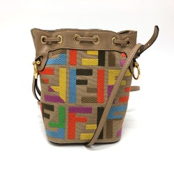 Fendi 8BS010 Zucca Purse Shoulder Crossbody Shoulder Bag Multicolore GoldHardware