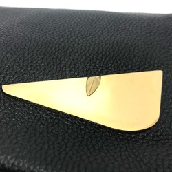 Fendi 7VA491 monster Bag pouch with strap Clutch bag Black GoldHardware