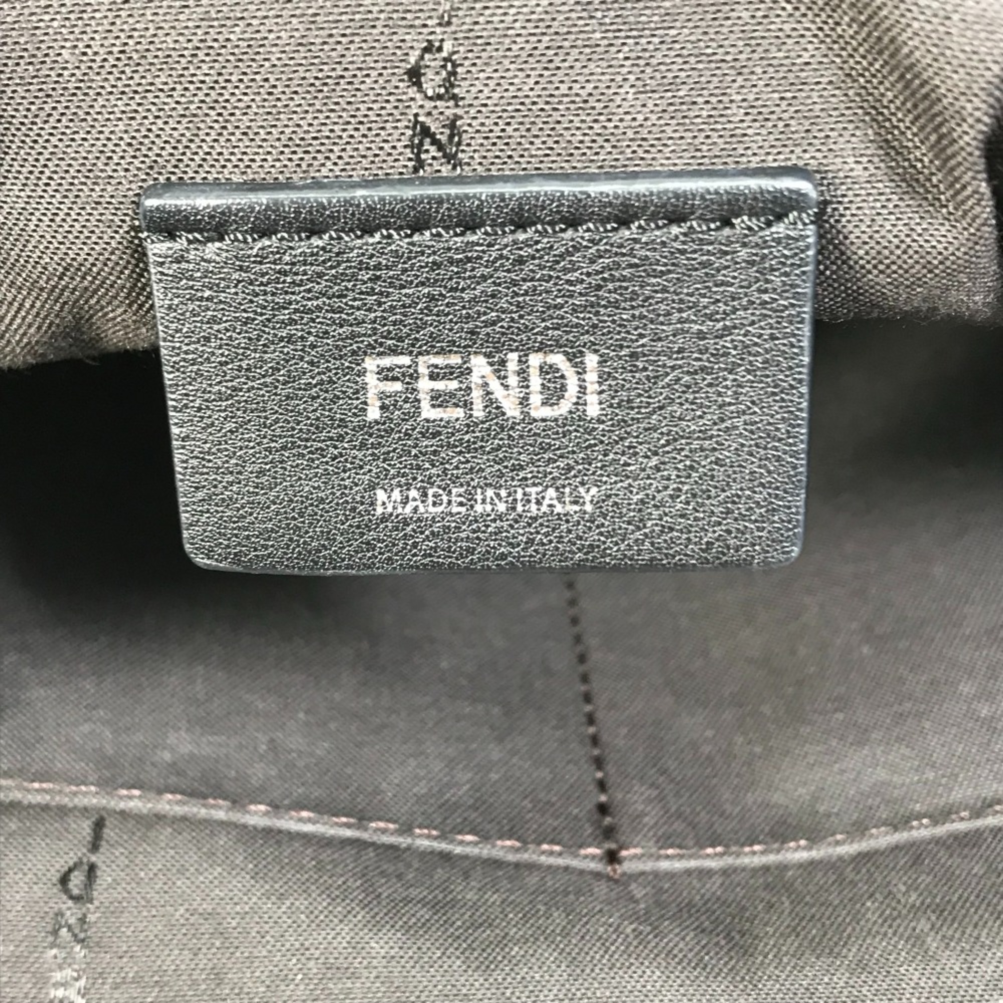 Fendi 8BZ042 Bag 2WAY Hand Bag Chain Backpack Black