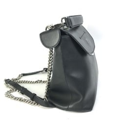 Fendi 8BZ042 Bag 2WAY Hand Bag Chain Backpack Black