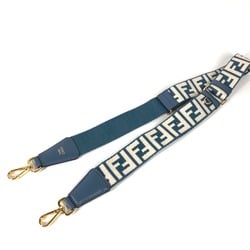 Fendi 8AV386 Zucca Shoulder strap blue White