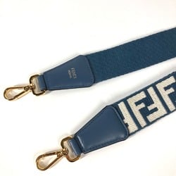 Fendi 8AV386 Zucca Shoulder strap blue White