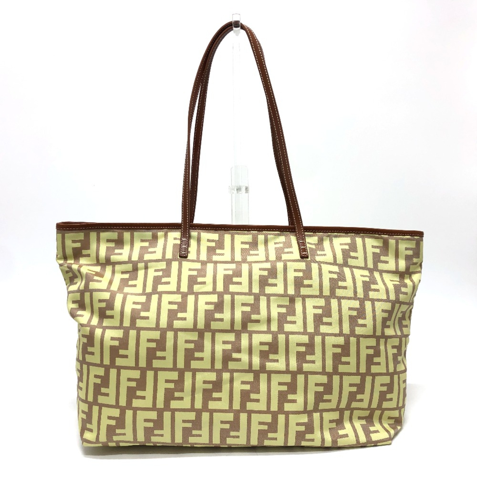 Fendi 8BH185 Zucca Tote Bag yellow SilverHardware