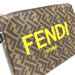 Fendi 7VA564 Zucca Bag Cluch Bag with strap Clutch bag Brown yellow