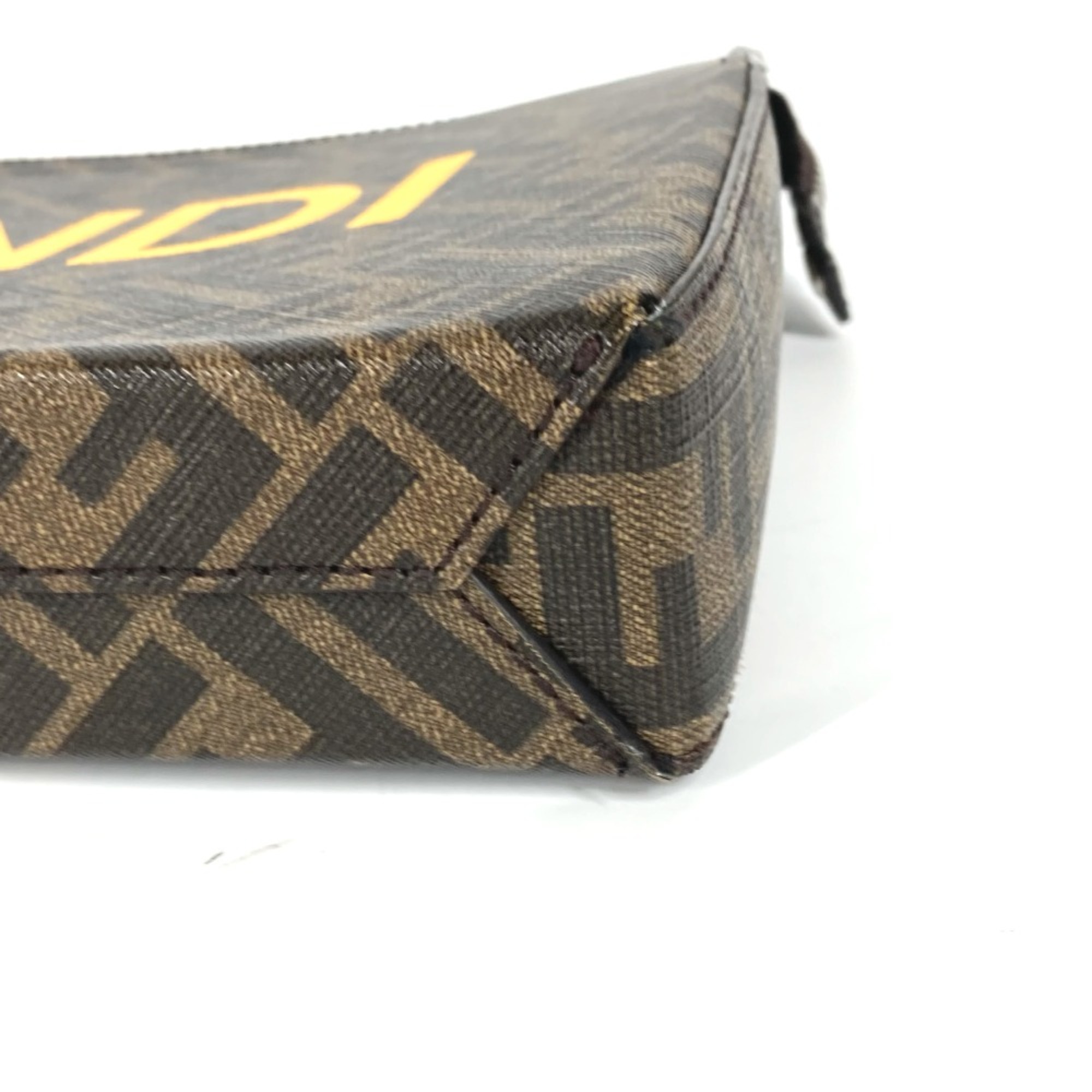 Fendi 7VA564 Zucca Bag Cluch Bag with strap Clutch bag Brown yellow