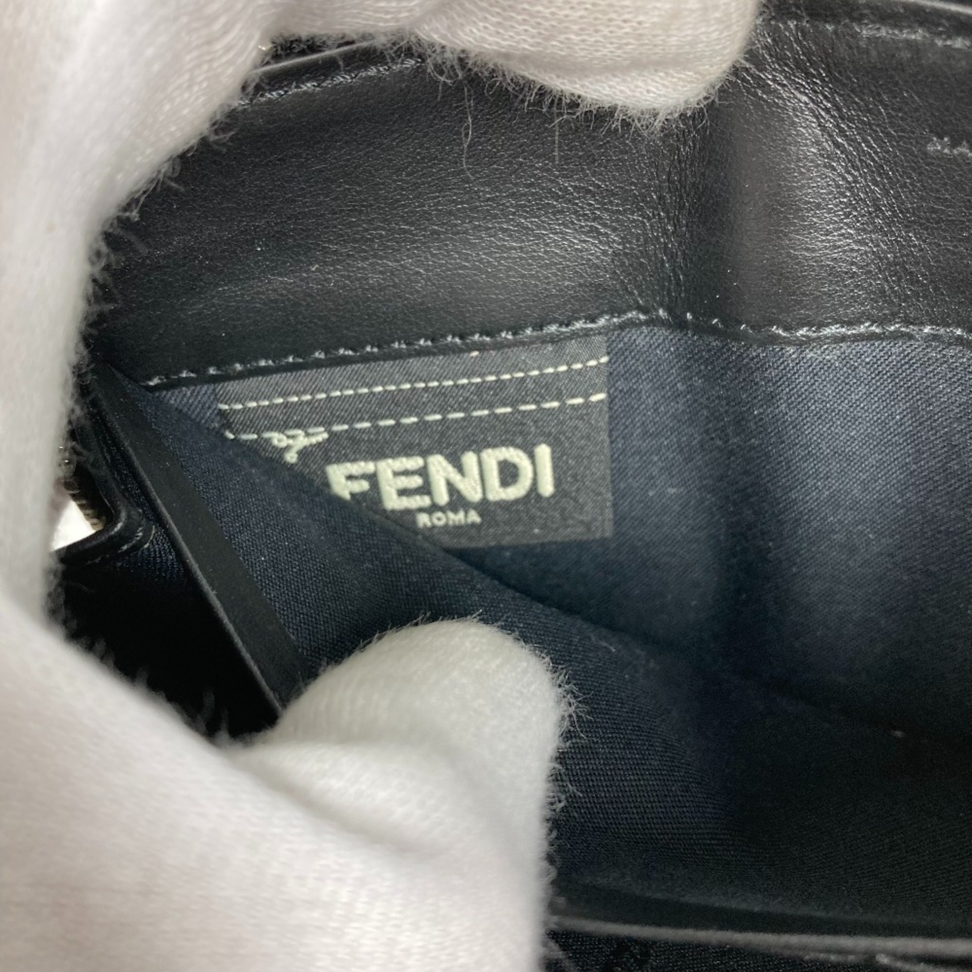 Fendi Long wallet Zip Around Long Wallet Black Multicolore