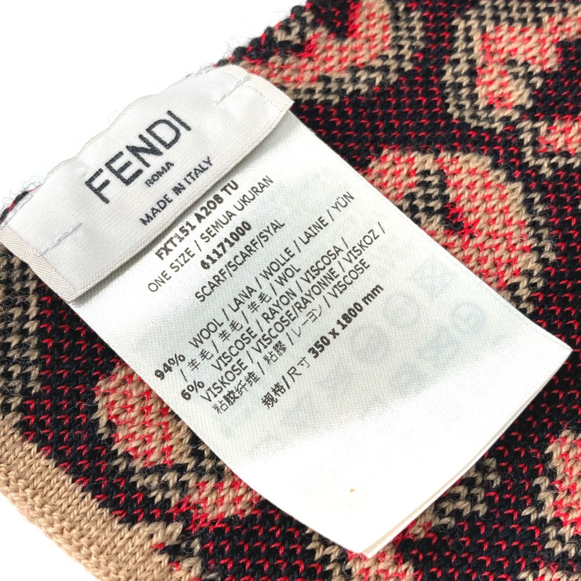 Fendi FXT151 Scarf Pink x Black