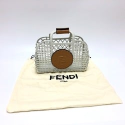 Fendi 8BH388 Mini Basket Bag Hand Bag White Beige