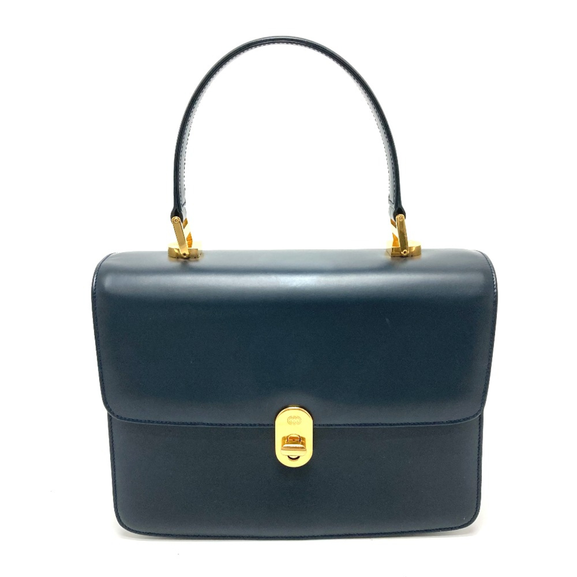 Gucci 000.109.0121 turn lock sideline bag vintage Hand Bag Navy