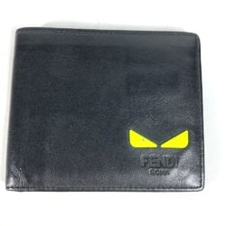 Fendi 7M0266 Bill Compartment Compact wallet Folded wallet Black yellow