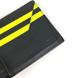 Fendi 7M0266 Bill Compartment Compact wallet Folded wallet Black yellow